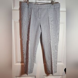 Talbots Black & White Pinstripe Cropped Pants
